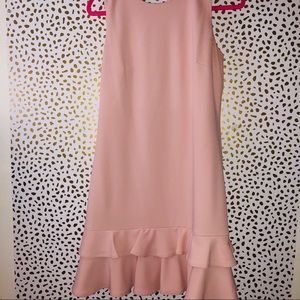 Calvin Klein ruffle light pink dress sz 10